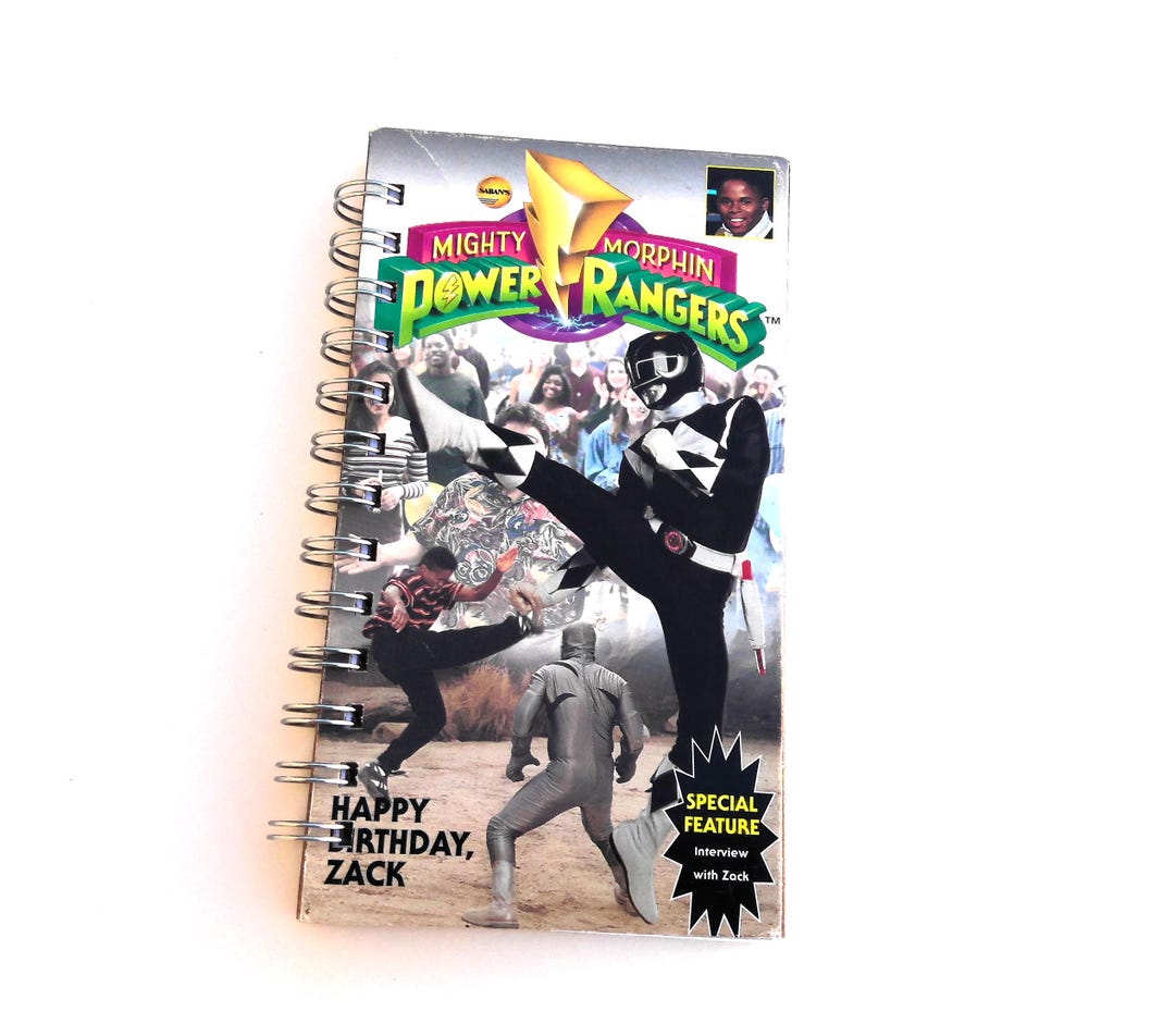 Power Rangers Morphin Recycled VHS Notebook Junk Journal, Unique Gift ...