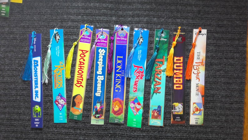 Listing 3, VHS movie bookmark, book lover gift, movie lover gift, Disney movie lover gift, vintage movie bookmark, bookclub gift image 4