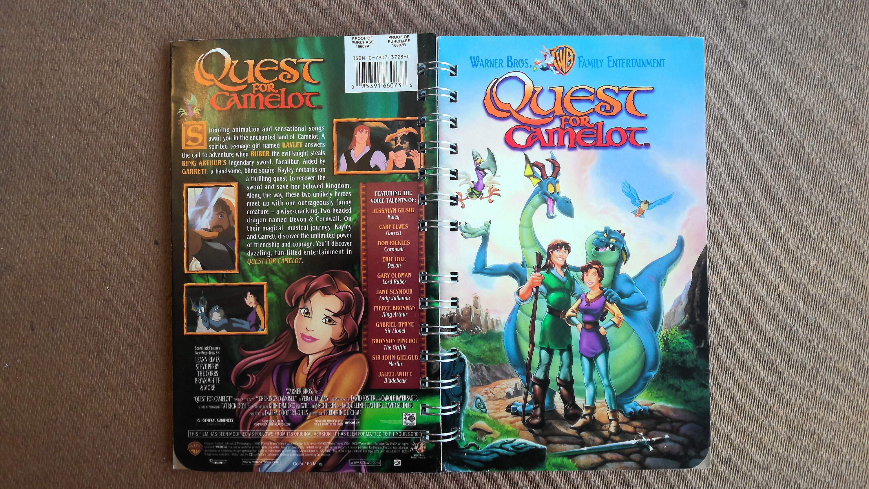 Quest for Camelot VHS Notebook: Upcycled Movie Lover Gift - Etsy