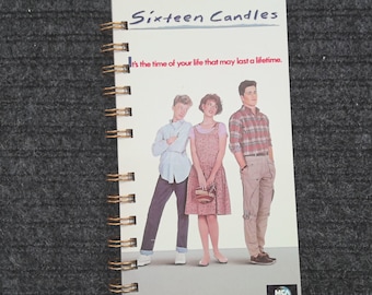 Sixteen Candles VHS notebook, movie notepad, blank notebook, VHS cover, purse notebook, VHS cover, unique gift, movie fan gift