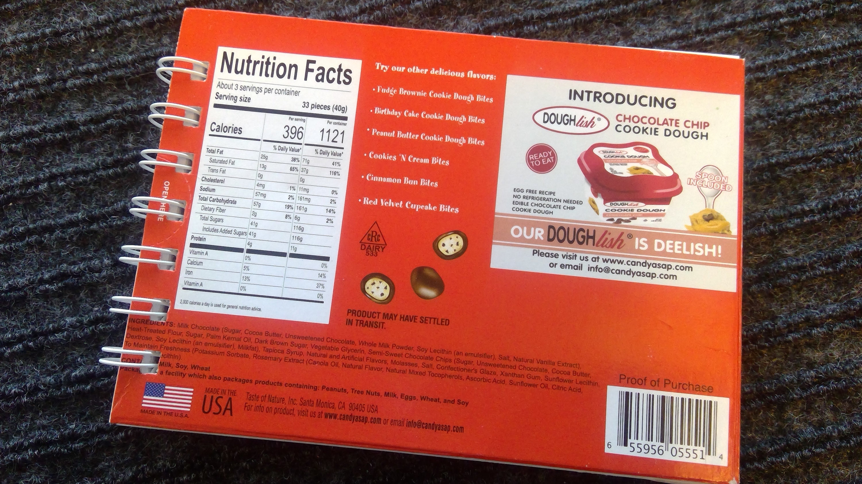 Cookie Dough Bites Candy Box Notebook Theater Candy Notebook Etsy UK