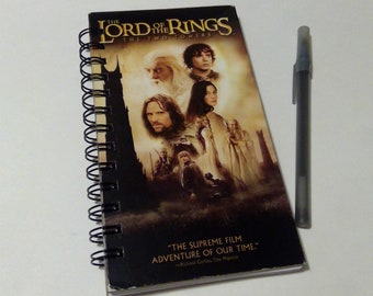 Lord of the Rings VHS notebook, movie notepad, blank notebook, VHS cover, purse notebook, VHS cover