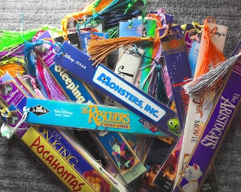 Listing #3, VHS movie bookmark, book lover gift, movie lover gift, Disney movie lover gift, vintage movie bookmark, bookclub gift, reader