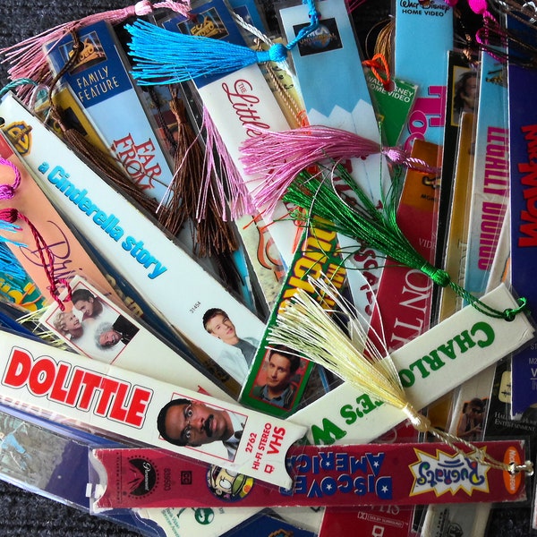 Listing #12, VHS movie bookmark, book lover gift, movie lover gift, vintage movie bookmark