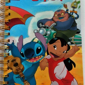 Lilo and Stitch, storybook journal, upcycled, repurposed,  Disney notebook, sketchbook ,autograph book, book turned journal, blank journal
