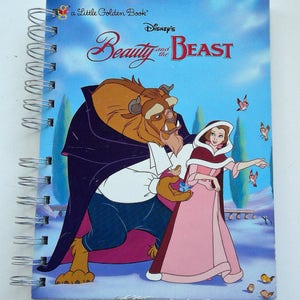 Beauty and the Beast storybook journal, recycled journal book