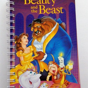 Beauty and the Beast VHS notebook, movie notepad, blank notebook, VHS cover, autograph book, disney book junk journal, gift, disney lover