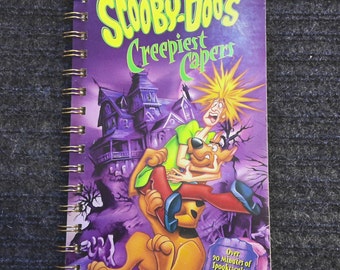 Scooby-Doo VHS notebook, movie notepad, blank notebook, VHS cover, autograph book, movie  book junk journal,