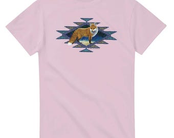 Red Fox with Beadwork Illusion Fine Art Cotton T-shirt