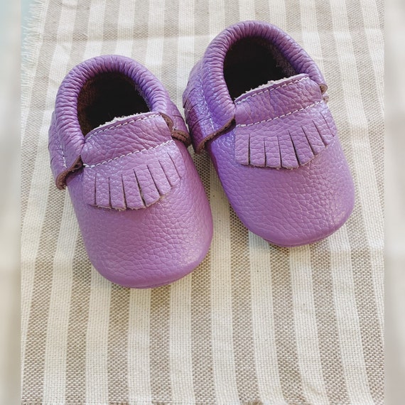 purple moccasins
