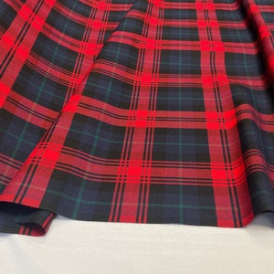 100% wool Scottish Tartan upholstery fabric- by the yard-Maclachlan