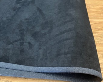 Black Faux suede auto headliner repair fabric with foam backing-BY THE YARD