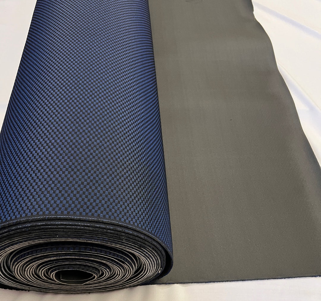 Black/blue Checkered Auto Upholstery Fabricby the Yard Etsy