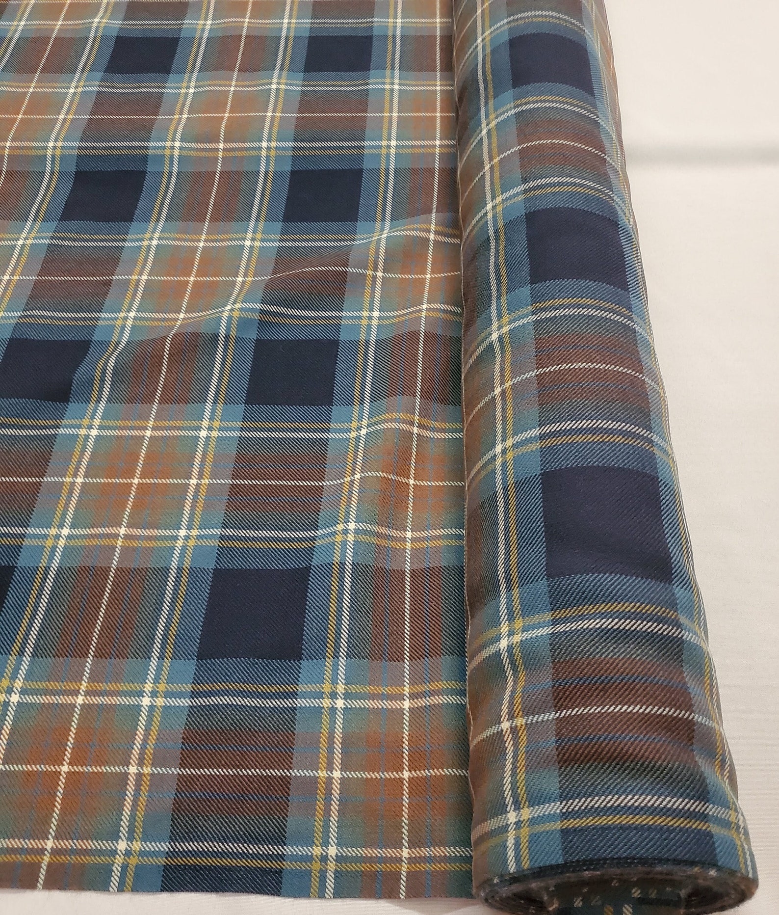 100% Wool Tartan Upholstery Fabric by the Yard-holyrood - Etsy