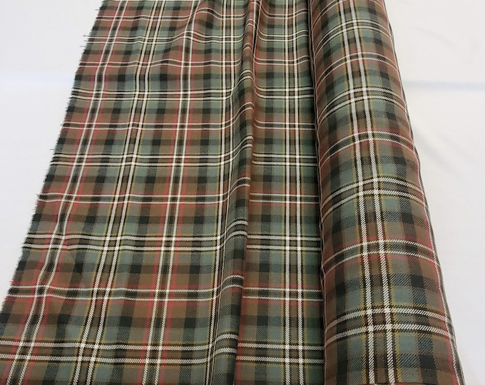 100 Wool Tartan Upholstery Fabric by the Yardscott Etsy