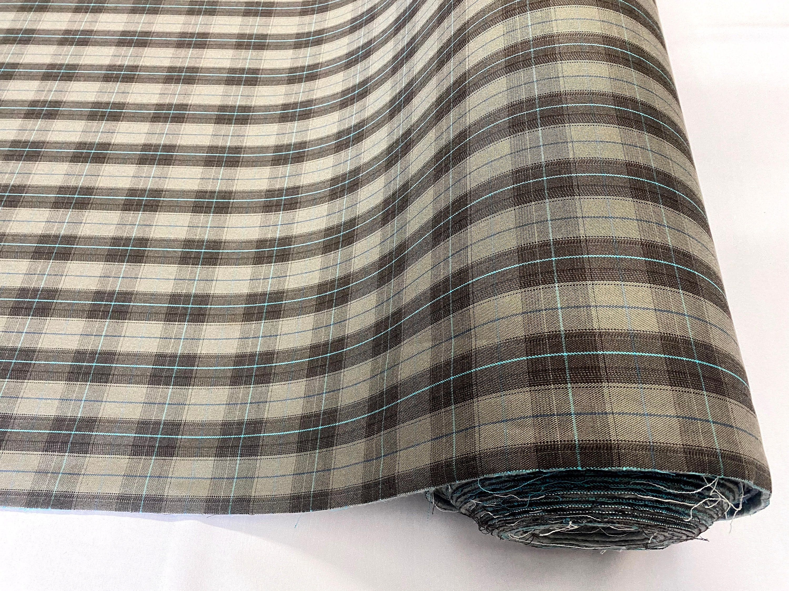 NEW Sir Adrian Plaid Tartan Upholstery Fabric in Brown