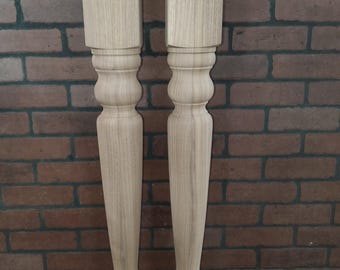 Handmade Walnut Kitchen Island Legs (Set of 4) Unfinished, Made in USA