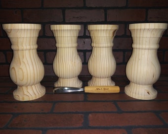 Genuine hand turned balustrade coffee table legs 4 7/8 x 10"