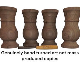 Handmade Walnut Coffee Table Legs, Balustrade Style, Set of 4
