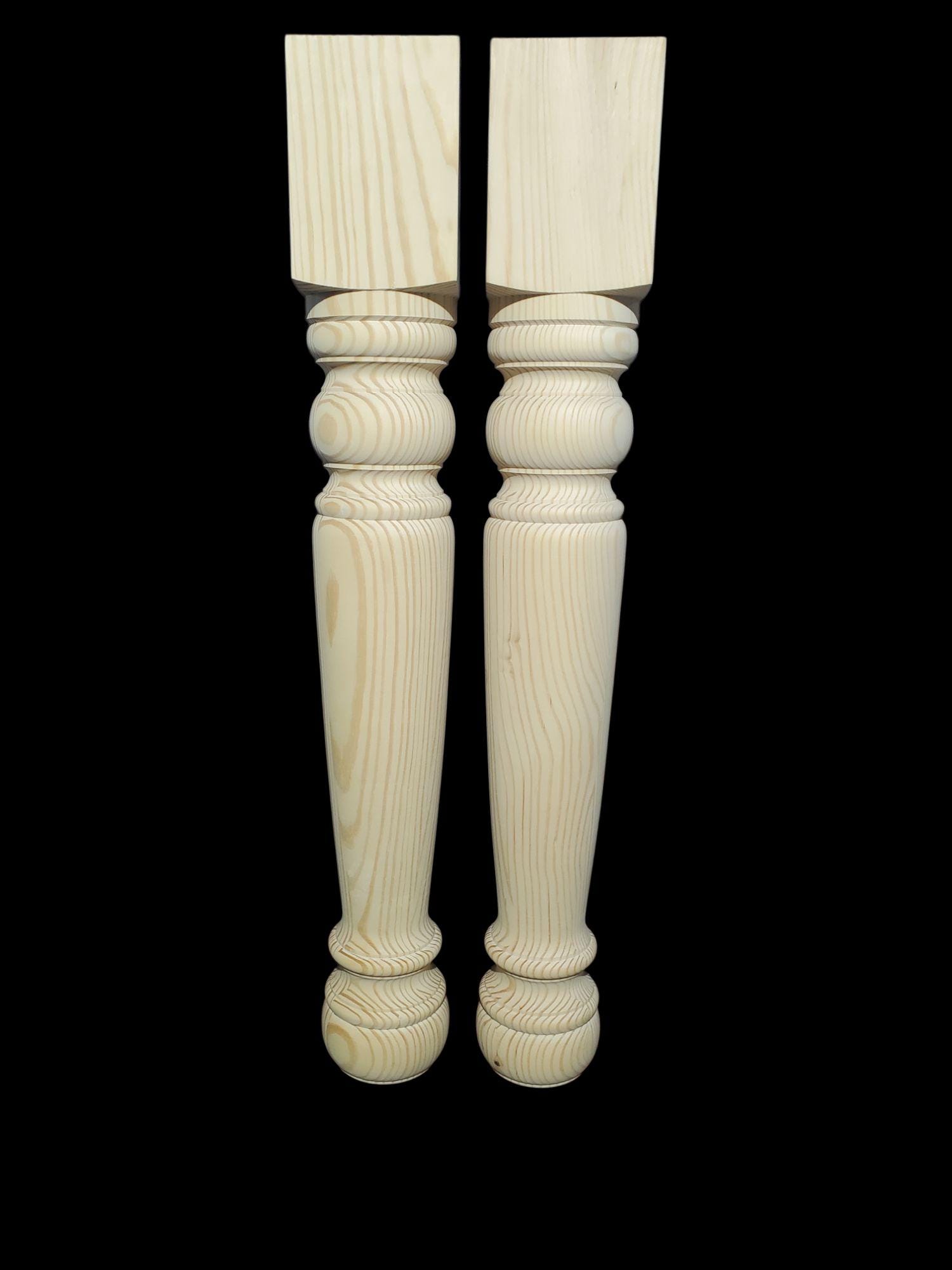 Rope Wood Post Island Leg – 35.5" Tall X 3.75" Square, Hardware Resources