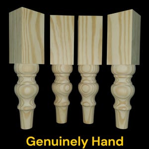 Pine Bed Legs- Longer Top Block for Wider Bed Rails-3 1/4 × 15"- Unfinished- Stain Grade- Set of 4- Handmade in Norfolk, VA