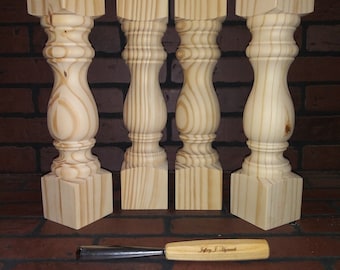 Genuine hand turned monestary style bench legs