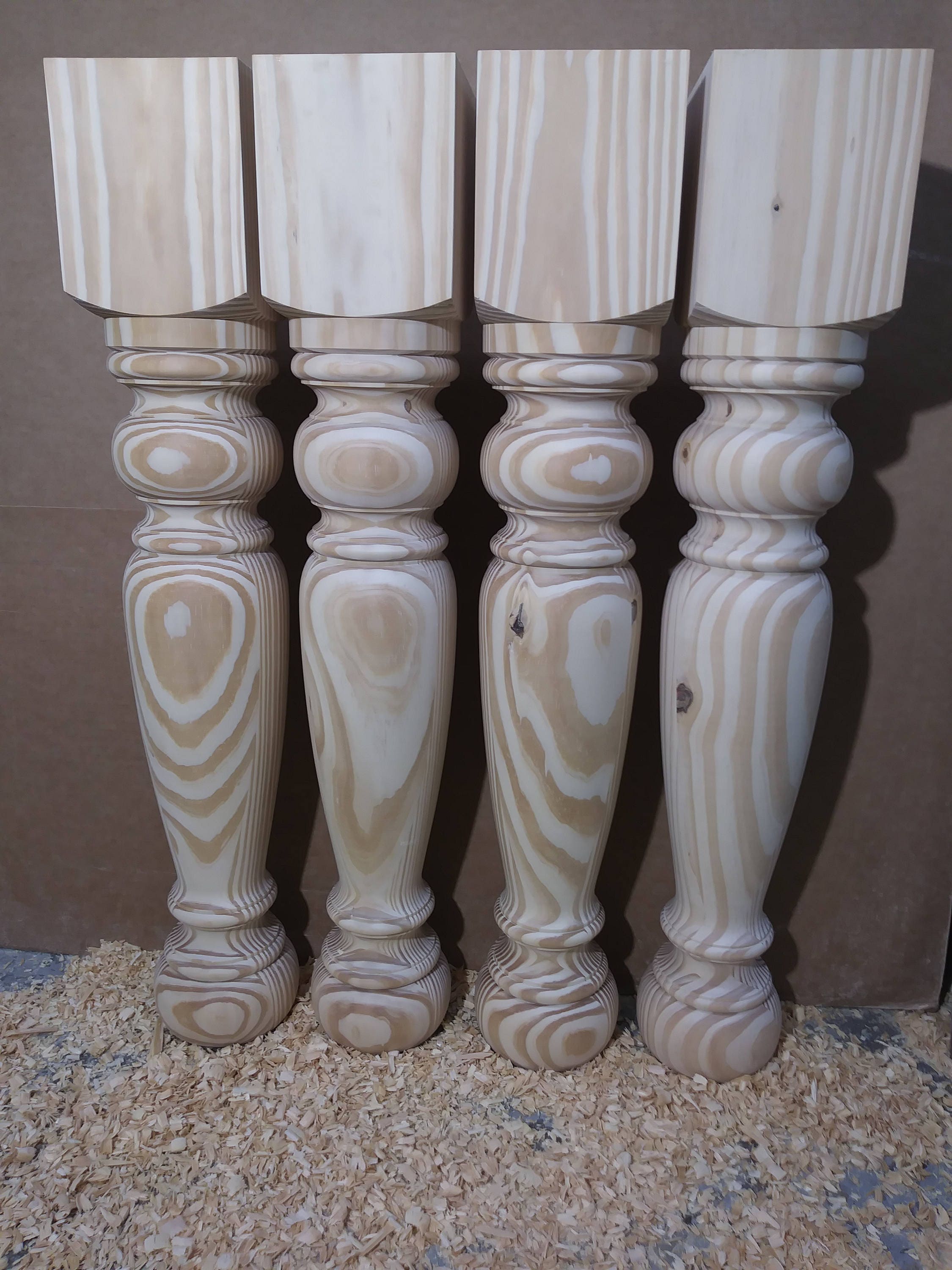 Genuine Hand Turned Farm Table Legs 5 X 5 X 29 Etsy