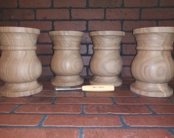 Chunky Walnut Coffee Table legs- 7 x 10" Stain Grade- unfinished wood- set of 4- Handmade in Norfolk, Va