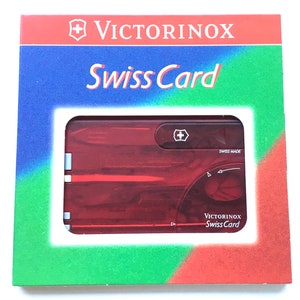 Tarjeta Suiza Victorinox Suiza/ Schweiz Pluma Navaja Pinzas Tijeras Lima calidad