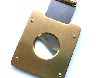 Eloi Pernet Cigar Guillotine Octagonal Cigar Cutter Silver Signed