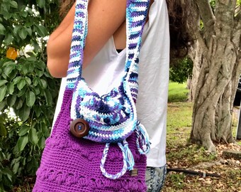Bolso bandolera de crochet hecho a mano - Estilo bohemio