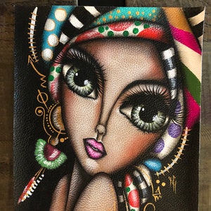 Fashion Girl with Turban/ Watercolor Painting /Art 8 x 10 / Wall Art/ Home Decor / Watercolor Painting