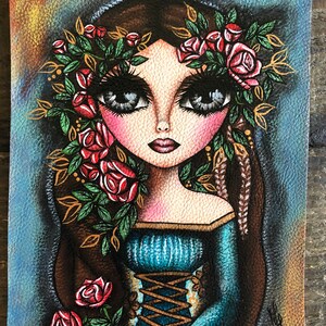 Mittelalterliche Mädchen Malerei / Kunst Wand / Boho Wandkunst / Aquarell Malerei /Art 8 x 10 / Wandkunst / Home Decor