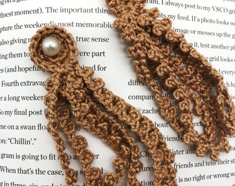 Pendientes de ganchillo / pendientes largos desnudos / pendientes largos de ganchillo / pendientes de declaración desnuda / regalo de joyería hecha a mano / regalo para ella