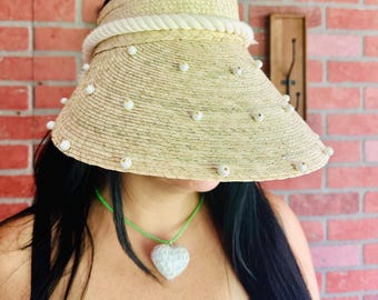 Corazón de cerámica y vitral hecho a mano: colgante o llavero