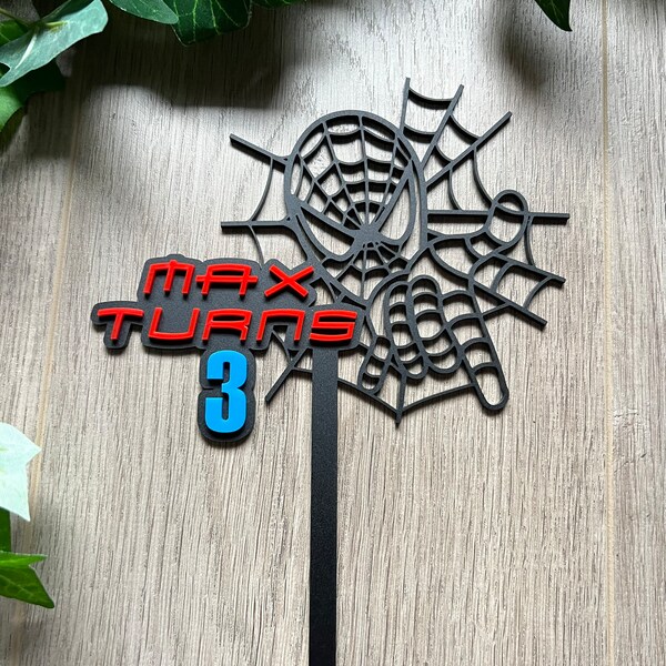 Spiderman Cake Topper Etsy Australia