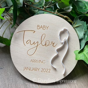 Personalised Pregnancy Announcement Plaque