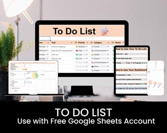 Hoja de cálculo de lista de tareas pendientes, Hojas de cálculo de Google, Panel completo
