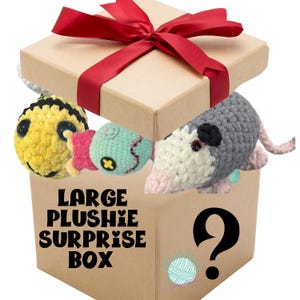 Large Crochet Plushie Surprise Box, Handmade Crochet Large Plushies Surprise Boxes, Multiple Options