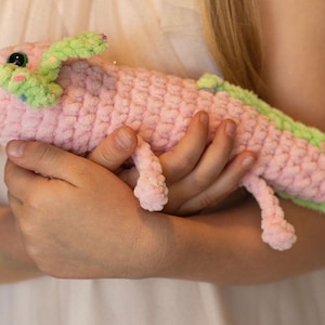 Axolotl Handmade Crochet Plushie, Crocheted Plushie, Durable, Soft And Handmade