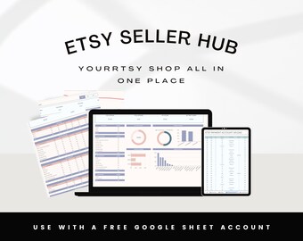Hoja de cálculo de Google Sheet de Etsy Seller Hub, resumen completo del panel