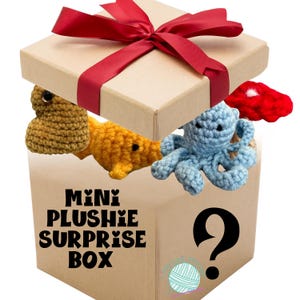 Mini Crochet Plushie Surprise Mystery Box, Handmade Crochet Mini Surprise Boxes, Multiple Options