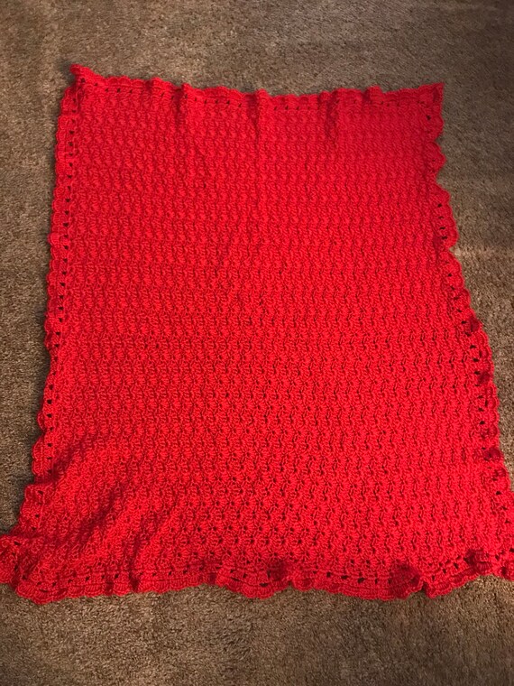 red baby blanket