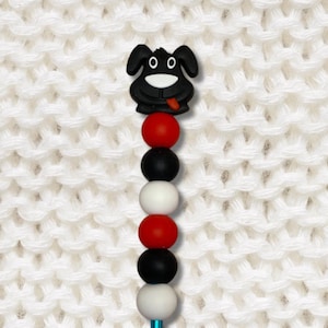 Adorable Puppy Beaded Crochet Hook Size 5mm/H