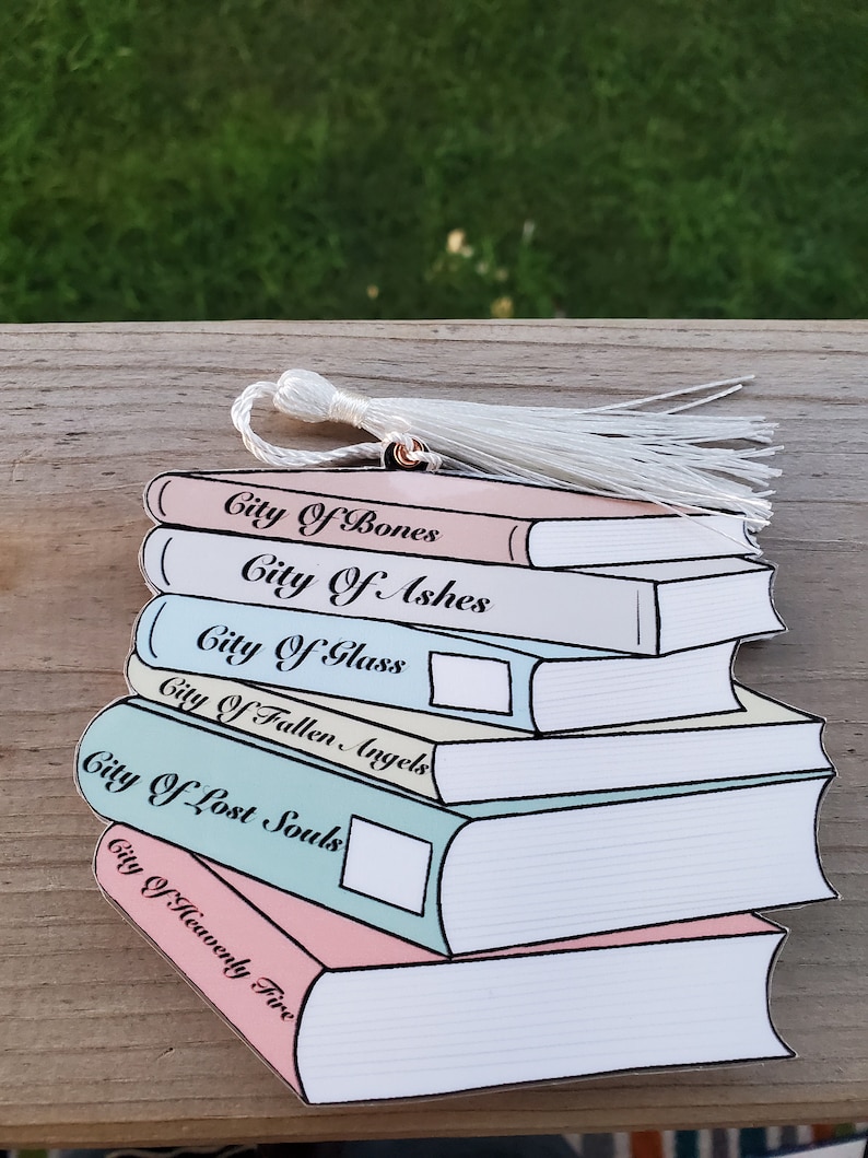Large Bookmark the Mortal Instruments With Sticky Tabs - Etsy