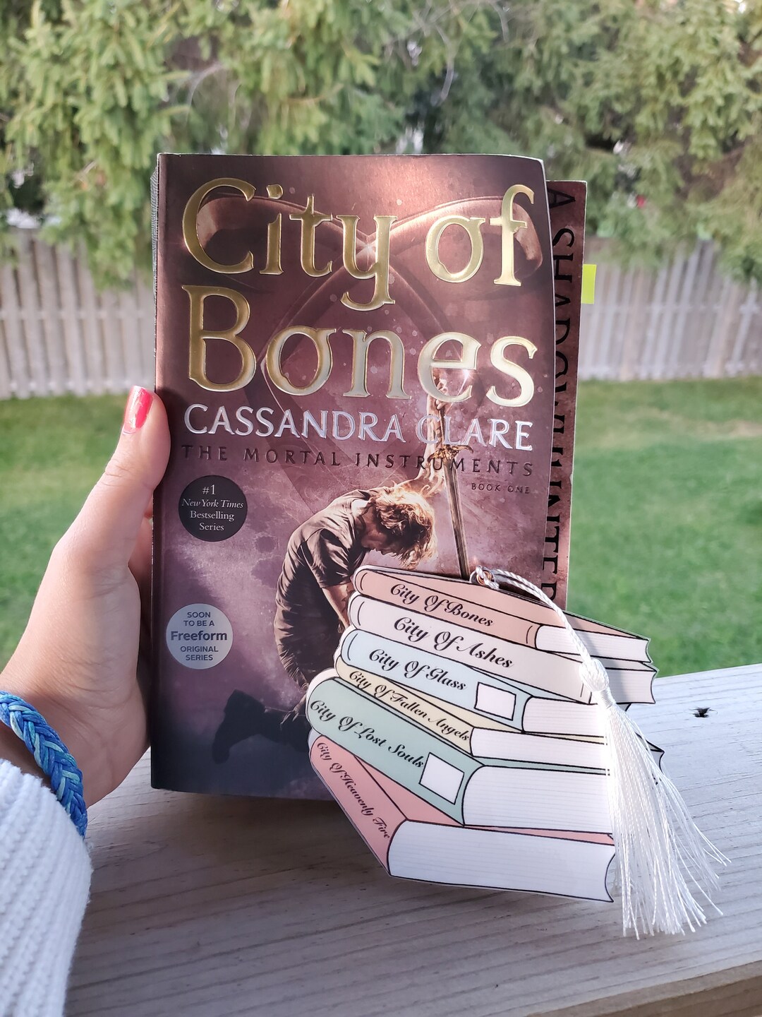 Large Bookmark the Mortal Instruments With Sticky Tabs - Etsy