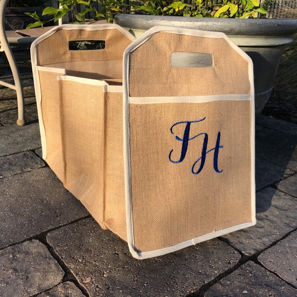 Burlap Car Storage Organizer