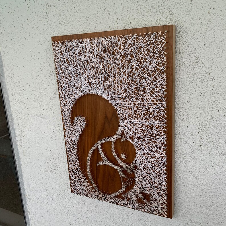 Squirrel With Acorn String Art - Etsy