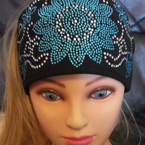 Rhinestone Headbands Baby Blue Julie&#39;s Favorite Flower  Polly Pony Headband