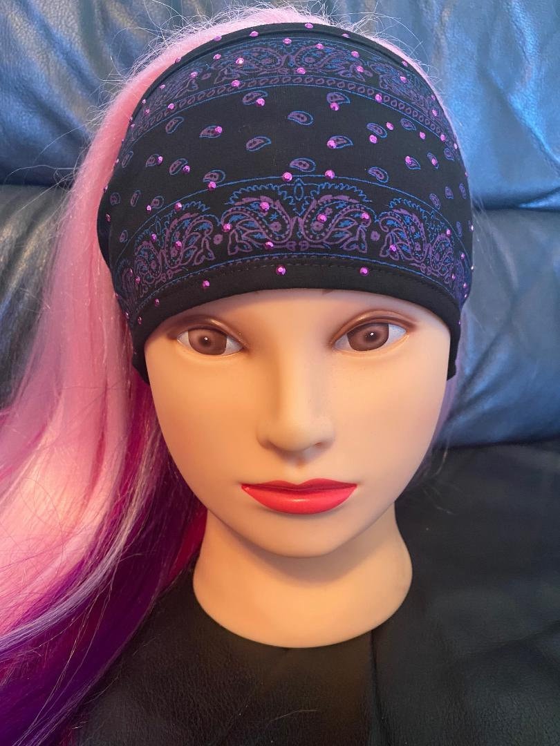 The Dotty Hanky/purple Polly Pony Headband